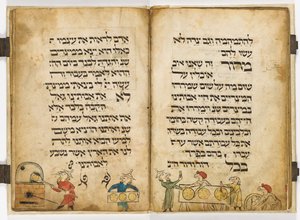 Die Vogelkopf-Haggadah von Scribe  Menahem